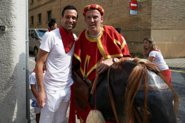 Salida de los gigantes y cabezudos de Pamplona, 10 de julio de San Fermín 2018