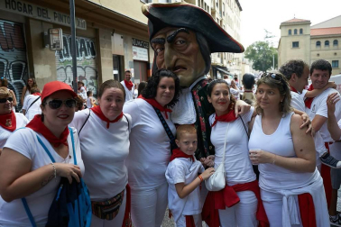 Salida de los gigantes y cabezudos de Pamplona, 10 de julio de San Fermín 2018