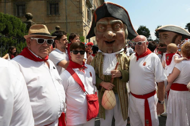 Salida de los gigantes y cabezudos de Pamplona, 10 de julio de San Fermín 2018