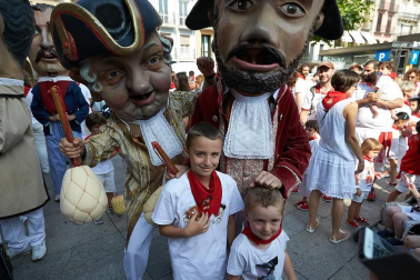 Salida de los gigantes y cabezudos de Pamplona, 10 de julio de San Fermín 2018