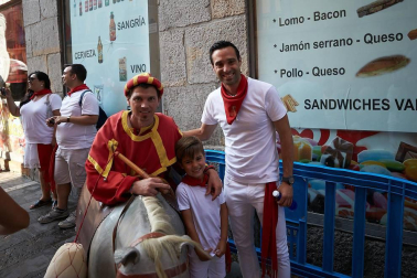 Salida de los gigantes y cabezudos de Pamplona, 10 de julio de San Fermín 2018