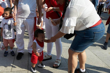 Salida de los gigantes y cabezudos de Pamplona, 10 de julio de San Fermín 2018