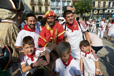 Salida de los gigantes y cabezudos de Pamplona, 10 de julio de San Fermín 2018