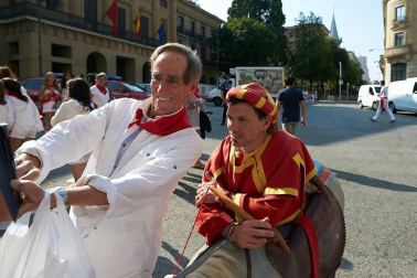 Salida de los gigantes y cabezudos de Pamplona, 10 de julio de San Fermín 2018