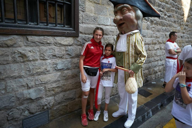 Salida de los gigantes y cabezudos de Pamplona, 10 de julio de San Fermín 2018