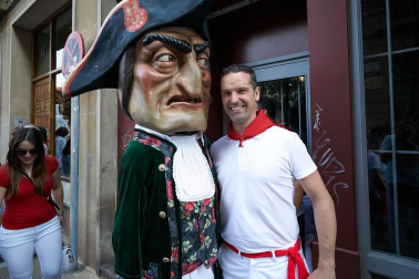 Salida de los gigantes y cabezudos de Pamplona, 10 de julio de San Fermín 2018