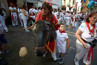 Salida de los gigantes y cabezudos de Pamplona, 10 de julio de San Fermín 2018