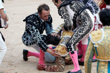 Faena de los toros de la ganadería Fuente Ymbro para los diestros Sebastián Castella, Miguel Ángel Perera y López Simón