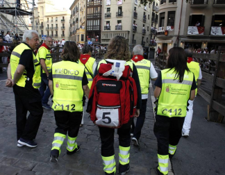 El equipo médico de urgencias de Atención Primaria del Servicio Navarro de Salud lleva 15 años cubriendo el encierro