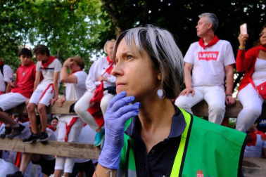El equipo médico de urgencias de Atención Primaria del Servicio Navarro de Salud lleva 15 años cubriendo el encierro