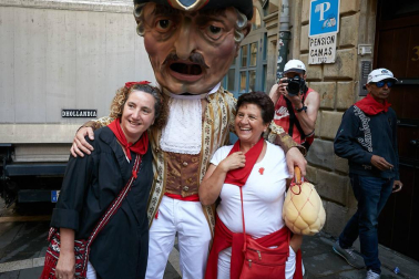 Salida de los gigantes y cabezudos de Pamplona, 10 de julio de San Fermín 2018