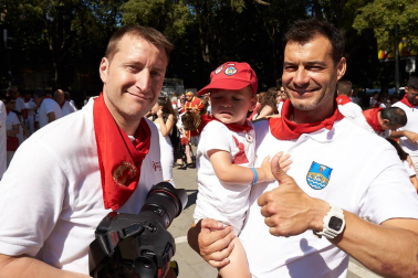 Salida de los gigantes y cabezudos de Pamplona, 10 de julio de San Fermín 2018