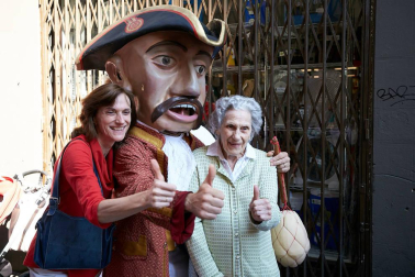 Salida de los gigantes y cabezudos de Pamplona, 10 de julio de San Fermín 2018