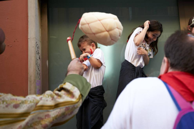 Salida de los gigantes y cabezudos de Pamplona, 10 de julio de San Fermín 2018