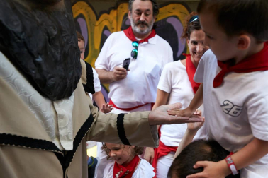 Salida de los gigantes y cabezudos de Pamplona, 10 de julio de San Fermín 2018