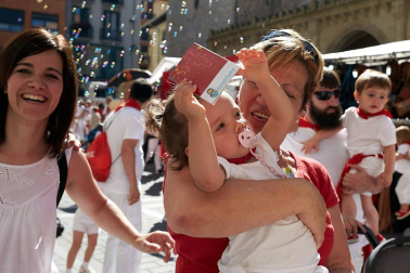 Salida de los gigantes y cabezudos de Pamplona, 10 de julio de San Fermín 2018