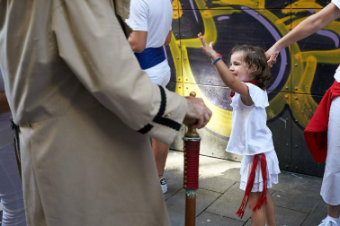 Salida de los gigantes y cabezudos de Pamplona, 10 de julio de San Fermín 2018