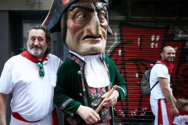 Salida de los gigantes y cabezudos de Pamplona, 10 de julio de San Fermín 2018