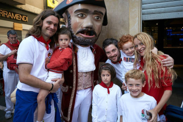 Salida de los gigantes y cabezudos de Pamplona, 10 de julio de San Fermín 2018