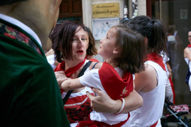 Salida de los gigantes y cabezudos de Pamplona, 10 de julio de San Fermín 2018