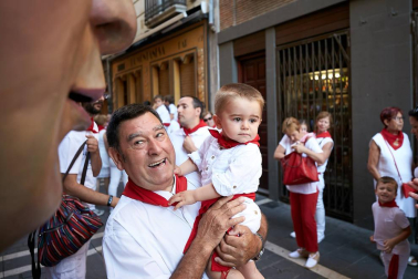 Salida de los gigantes y cabezudos de Pamplona, 10 de julio de San Fermín 2018