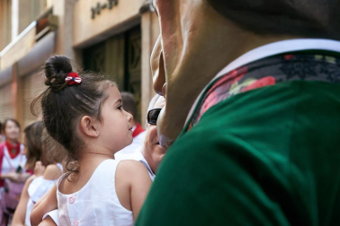 Salida de los gigantes y cabezudos de Pamplona, 10 de julio de San Fermín 2018