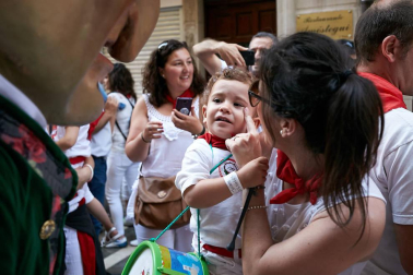 Salida de los gigantes y cabezudos de Pamplona, 10 de julio de San Fermín 2018