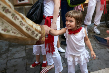 Salida de los gigantes y cabezudos de Pamplona, 10 de julio de San Fermín 2018