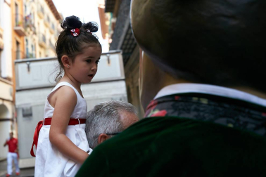 Salida de los gigantes y cabezudos de Pamplona, 10 de julio de San Fermín 2018