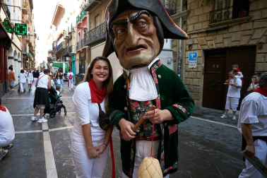 Salida de los gigantes y cabezudos de Pamplona, 10 de julio de San Fermín 2018