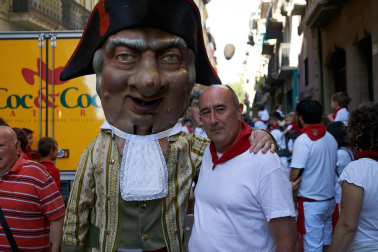Salida de los gigantes y cabezudos de Pamplona, 10 de julio de San Fermín 2018