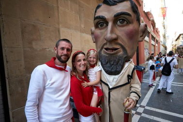 Salida de los gigantes y cabezudos de Pamplona, 10 de julio de San Fermín 2018