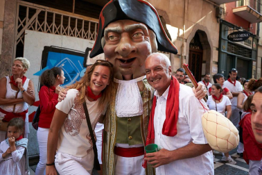 Salida de los gigantes y cabezudos de Pamplona, 10 de julio de San Fermín 2018