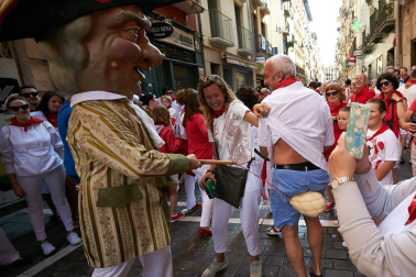 Salida de los gigantes y cabezudos de Pamplona, 10 de julio de San Fermín 2018