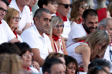 Público asistente a la Plaza de Toros de Pamplona durante la cuarta corrida de la Feria del Toro 2018.