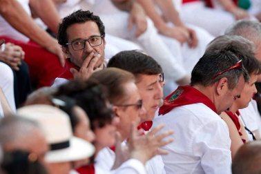 Público asistente a la Plaza de Toros de Pamplona durante la cuarta corrida de la Feria del Toro 2018.