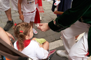 Salida de los gigantes y cabezudos de Pamplona, 12 de julio de San Fermín 2018