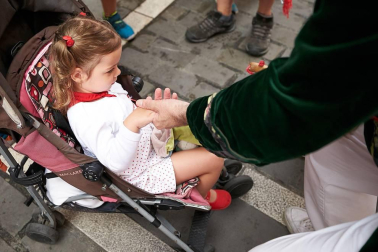 Salida de los gigantes y cabezudos de Pamplona, 12 de julio de San Fermín 2018