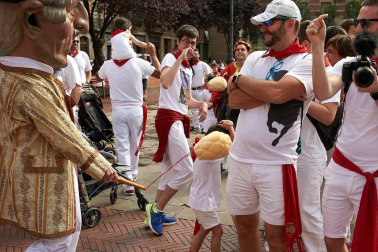 Salida de los gigantes y cabezudos de Pamplona, 12 de julio de San Fermín 2018
