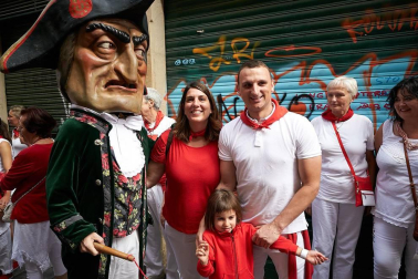 Salida de los gigantes y cabezudos de Pamplona, 12 de julio de San Fermín 2018