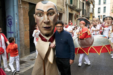 Salida de los gigantes y cabezudos de Pamplona, 12 de julio de San Fermín 2018