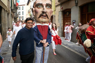 Salida de los gigantes y cabezudos de Pamplona, 12 de julio de San Fermín 2018
