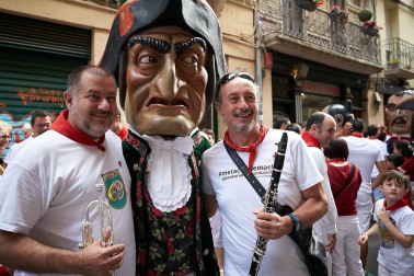 Salida de los gigantes y cabezudos de Pamplona, 12 de julio de San Fermín 2018