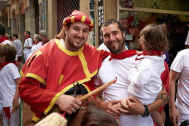 Salida de los gigantes y cabezudos de Pamplona, 12 de julio de San Fermín 2018