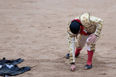 Faena de los toros de la ganadería de Fuente Ymbro para los diestros Juan José Padilla, Roca Rey y Cayetano