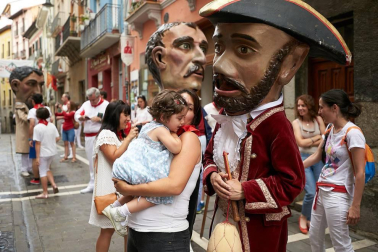 Fotos de los gigantes y cabezudos de Pamplona, 13 de julio de San Fermín 2018