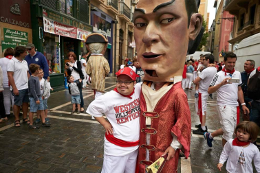 Fotos de los gigantes y cabezudos de Pamplona, 13 de julio de San Fermín 2018