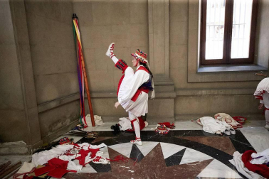 Fotos de los gigantes y cabezudos de Pamplona, 14 de julio de San Fermín 2018
