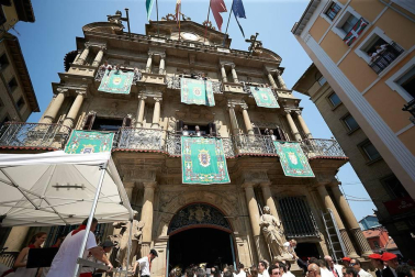 Fotos de los gigantes y cabezudos de Pamplona, 14 de julio de San Fermín 2018