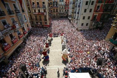 Fotos de los gigantes y cabezudos de Pamplona, 14 de julio de San Fermín 2018